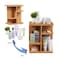 Hastings Home Makeup Organizer, Rotating Compact Modern Bamboo Skincare Cosmetic and Vanity Carousel for Bedroom 165691BTV - alternate 3